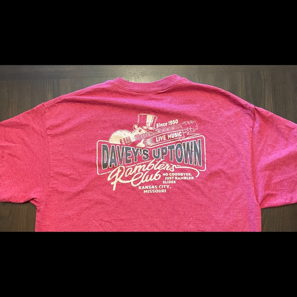 DIVE BAR SHIRT CLUB DAVEY'S UPTOWN Kansas City MISSOURI T SHIRT XL
